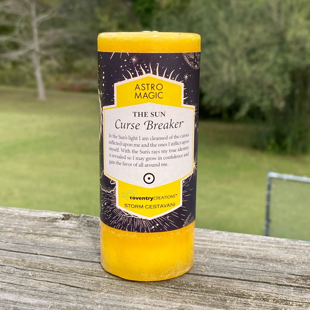 The Sun Astro Magic Candle Curse Breaker Coventry Creations Spell Candle 40 hour